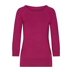 Yamadhi Yoga Oberteil Damen, ¾ Lange Arme Casual Longsleeve | Yoga Top, locker geschnitten, aus Modal, Langarm | lila (Gurple Grape), Gr. L von Yamadhi