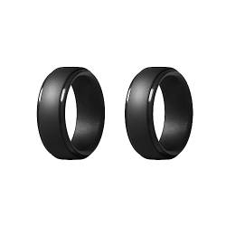 Yangyou 2 Stück 8 mm beliebte schwarze Männer Silikon coole Ringe Frauen Gummi Ehering Umweltsport Ring 7 von Yangyou