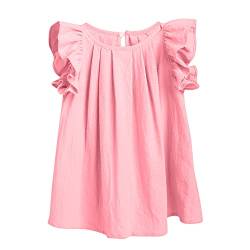 Yanmucy Kleinkind Baumwolle Kleider für Baby Mädchen Sommer Strand Rüsche Rosa Baby Kleider 6-24 Monate von Yanmucy