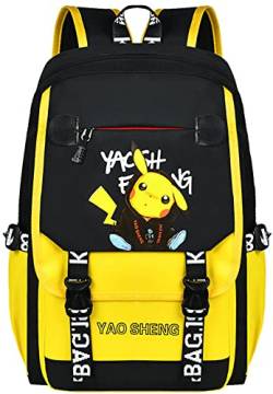 Anime Monkey D. Luffy Rucksack Schultasche Jungen Mädchen Niedlich Trend Daypacks Backpack Grundschule Schultasche Büchertasche Wandern Reisetasche (one size, Stil 1(S)) von Yanny