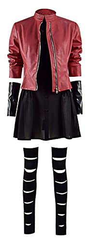 Damen Wanda Maximoff Cosplay Rote Hoodie Jacke Mantel Set Herren Vision Kostüm Scarlet Witch Anzug Super Hero Halloween Outfits (M, Suit) von Yanny