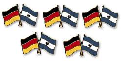 5er Pack Deutschland - El Salvador Freundschaftspin Yantec Pin Flagge von Yantec Pins