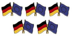 5er Pack Deutschland - Europa Freundschaftspin Yantec Pin Flagge von Yantec Pins