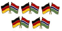 5er Pack Deutschland - Gambia Freundschaftspin Yantec Pin Flagge von Yantec Pins