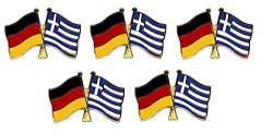 5er Pack Deutschland - Griechenland Freundschaftspin Yantec Pin Flagge von Yantec Pins