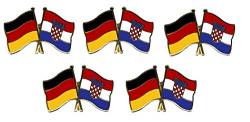 5er Pack Deutschland - Kroatien Freundschaftspin Yantec Pin Flagge von Yantec Pins