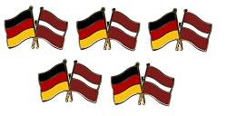 5er Pack Deutschland - Lettland Freundschaftspin Yantec Pin Flagge von Yantec Pins