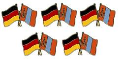 5er Pack Deutschland - Mongolei Freundschaftspin Yantec Pin Flagge von Yantec Pins