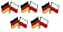 5er Pack Deutschland - Polen Freundschaftspin Yantec Pin Flagge von Yantec Pins