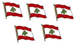 5er Pack Libanon Flaggenpin Yantec Pin Flagge von Yantec Pins