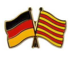 Yantec Freundschaftspin 1er Pack Deutschland Katalonien Pin Anstecknadel Doppelflaggenpin von Yantec Pins