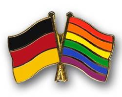 Yantec Freundschaftspin 1er Pack Deutschland Regenbogen Pin Anstecknadel Doppelflaggenpin von Yantec Pins