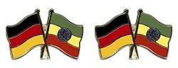 Yantec Freundschaftspin 2er Pack Deutschland Äthiopien Pin Anstecknadel Doppelflaggenpin von Yantec Pins