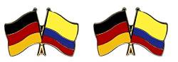 Yantec Freundschaftspin 2er Pack Deutschland Kolumbien Pin Anstecknadel Doppelflaggenpin von Yantec Pins