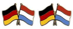 Yantec Freundschaftspin 2er Pack Deutschland Luxemburg Pin Anstecknadel Doppelflaggenpin von Yantec Pins