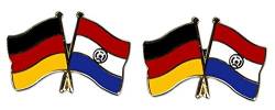 Yantec Freundschaftspin 2er Pack Deutschland Paraguay Pin Anstecknadel Doppelflaggenpin von Yantec Pins