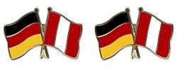 Yantec Freundschaftspin 2er Pack Deutschland Peru Pin Anstecknadel Doppelflaggenpin von Yantec Pins