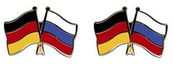Yantec Freundschaftspin 2er Pack Deutschland Russland Pin Anstecknadel Doppelflaggenpin von Yantec Pins