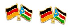 Yantec Freundschaftspin 2er Pack Deutschland Süd Sudan Pin Anstecknadel Doppelflaggenpin von Yantec Pins