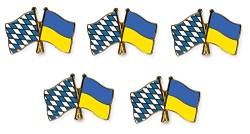 Yantec Freundschaftspin 5er Pack Bayern Ukraine Pin Anstecknadel Doppelflaggenpin von Yantec Pins