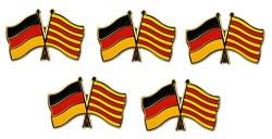 Yantec Freundschaftspin 5er Pack Deutschland Katalonien Pin Anstecknadel Doppelflaggenpin von Yantec Pins