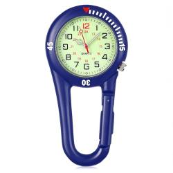 Yaomiao FOB-Uhr mit leuchtendem Zifferblatt zum Anklippen, Sanitäter-Uhr, leuchtendes Zifferblatt, Quarzuhr, Damen-Taschenuhr für Ärzte, Krankenschwestern, Arbeiter, blau, M von Yaomiao