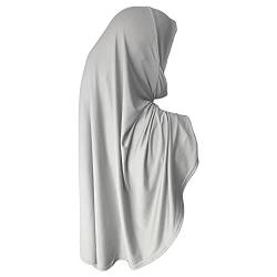 XL One Piece AL Amira Instant Hijab mit Kinnschutz Gr. Einheitsgröße, Farbe: Weiß von Yaqeen aparell
