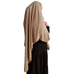 Yaqeen Dreieck Diamant Khimar Jazz Hijab für Muslima Kopftuch, Tube, islamisches Gebetskopftuch, mocha von Yaqeen