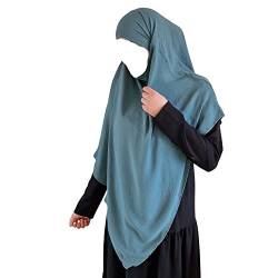 Yaqeen Dreieck Diamant Khimar Jazz Hijab für Muslima Kopftuch, Tube, islamisches Gebetskopftuch, taubenblau von Yaqeen