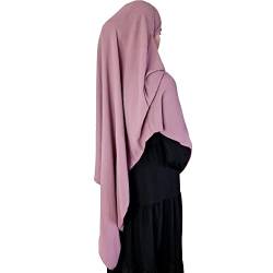 Yaqeen Jazz Khimar Dreieck Hijab für Muslima Kopftuch Islamische Gebetskleidung Abaya Jilbab, rosa von Yaqeen