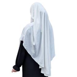 Yaqeen Tube Bonnet Criss Cross Hijab Bandana Kopf Kappe Unterschal Knochen Unter Kopftuch Viskose Dehnbar Haarabdeckung Muslim, weiß, Einheitsgröße von Yaqeen