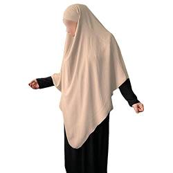 Yaqeen XL Khimar Dreieck Jazz Hijab für Muslima Kopftuch islamisches Gebetskopftuch, beige von Yaqeen