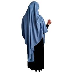 Yaqeen XL Khimar Dreieck Jazz Hijab für Muslima Kopftuch islamisches Gebetskopftuch, jeansblau von Yaqeen
