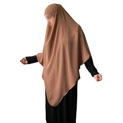 Yaqeen XL Khimar Dreieck Jazz Hijab für Muslima Kopftuch islamisches Gebetskopftuch, mocha von Yaqeen
