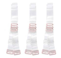 3 Paare BH-Träger Transparent Clear Bra Straps Einstellbar Durchsichtige BH-Träger für Damen von YarBar