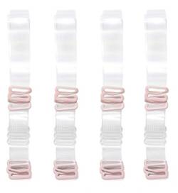 BH-Träger Unsichtbarer Rutschfester Verstellbarer Clear Bra Straps Weicher Transparenter Schultergurt, 4 Paar von YarBar