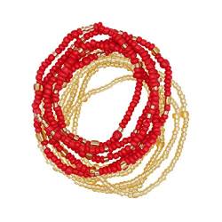 YarBar Taillenperlen, Waist Beads Körperketten Bauchkette Dehnbare Taillenkette, Afrikanische Taillenperle Körperschmuck von YarBar