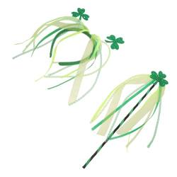 Yardenfun 1 Set Irisches Stirnband Damen Haarschmuck Kleeblatt Stirnband St Patrick'S Day Dekorationen St Patrick'S Day Zubehör Fee Zauberstab St Patrick'S Day Patrick'S Day Haarreifen von Yardenfun