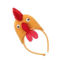 Yardenfun Hahn Stirnband Küken-stirnband Haarschmuck Zu Plüschtier-stirnbänder Ostern-huhn-stirnband Hühnerschnabelkostüm Ohr-horn-haarreifen Hühnerhut Abschlussball Liefert Kleidung Stoff von Yardenfun