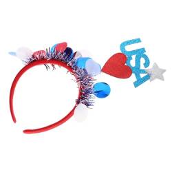 Yardenfun Unabhängigkeitstag Stirnband Patriotische Headbopper 4. Juli Haarbänder 4. Juli Stirnband Kostüm Zum Stirnband Mit Amerikanischer Flagge Schmücken Plastik Dekorationen Kleidung von Yardenfun
