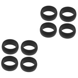 Yardwe Damenringe 8 Stk Silikonring schwarze Ringe schwarzer Ring Herren Silikon Herrenring Ringe für Männer Silikonbänder Eheringbänder draussen Schutz Übungsring Mann Kieselgel von Yardwe