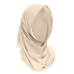 YARRASPORT Hijab Sport Hijab Schlupfband Hijab Burkini Damen Muslim Khimar praktisch und stilvoll Schleier Damen Muslim für Sport Hijab Damen, nude, One size von Yarra Sport