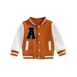 Yassiglia Baby Baseball Jacke Kleinkind Bomberjacke Kinder Frühling Herbst Übergangsjacke 0-5 Jahre Junge Mädchen Kleidung (Gelb, 12-18 Months) von Yassiglia