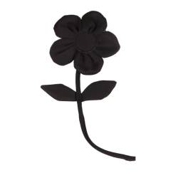 Damen Vintage Stil Stoff Blume Brosche in Schwarz und Weiß Mode Pin für Hemdkragen und mehr, einfach von Yawdil
