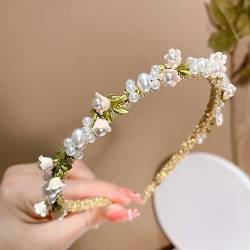 Retro Elegantes Temperament Neuer Stil Mode Perle Lilie des Tals Haarband Haarschmuck von Yawdil