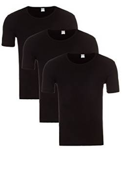 Yazubi 3er, 2er oder 1er Pack Slim Fit Basic Herren T-Shirt mit Rundhalsausschnitt, 3er Pack schwarz (1001), L von Yazubi