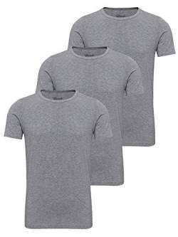 Yazubi 3er Pack T Shirt Herren Shirt Grau Tshirt Lang Baumwolle Männer T-Shirt Basic Kurzarmshirt Mythic, (Dapple Gray 163907), S von Yazubi