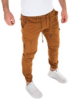 Yazubi Cargo Freizeithosen Für Männer Jeans Hose Herren Modern Sommerhose Lang Elijah, Braun (Camel Otter 181018), W29/L34 von Yazubi