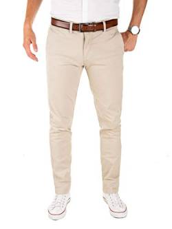 Yazubi Chino Beige Herren Hose Dustin mit Gürtel, Beige (Plaza Taupe 161105), W29/L34 von Yazubi