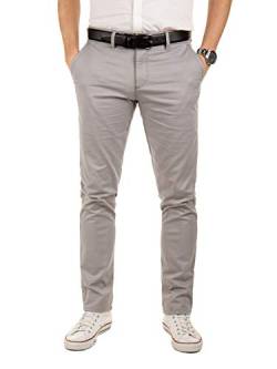 Yazubi Chino Hose Männer Stoffhose Herren - Modell Dustin mit Gürtel by Yzb Jeans, Grau (Gull 4R173802), W38/L30 von Yazubi